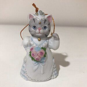 Kitty Cucumber Figurine Ornament Shackman Schmid Vintage 1989 The Bride To Be